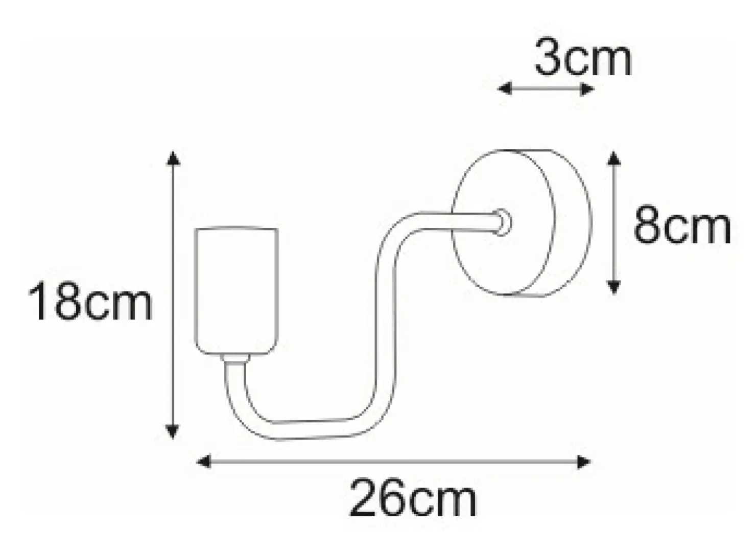 Nietuzinkowa, biała, metalowa lampa ścienna K-4043 PEKA | Kaja*Sklep Kaja Best