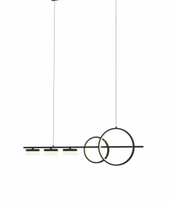 Outlet Sklep Kaja Nietuzinkowa lampa LED nad stół w salonie WF 7030-502 MESSINA | Kaja czarnymat