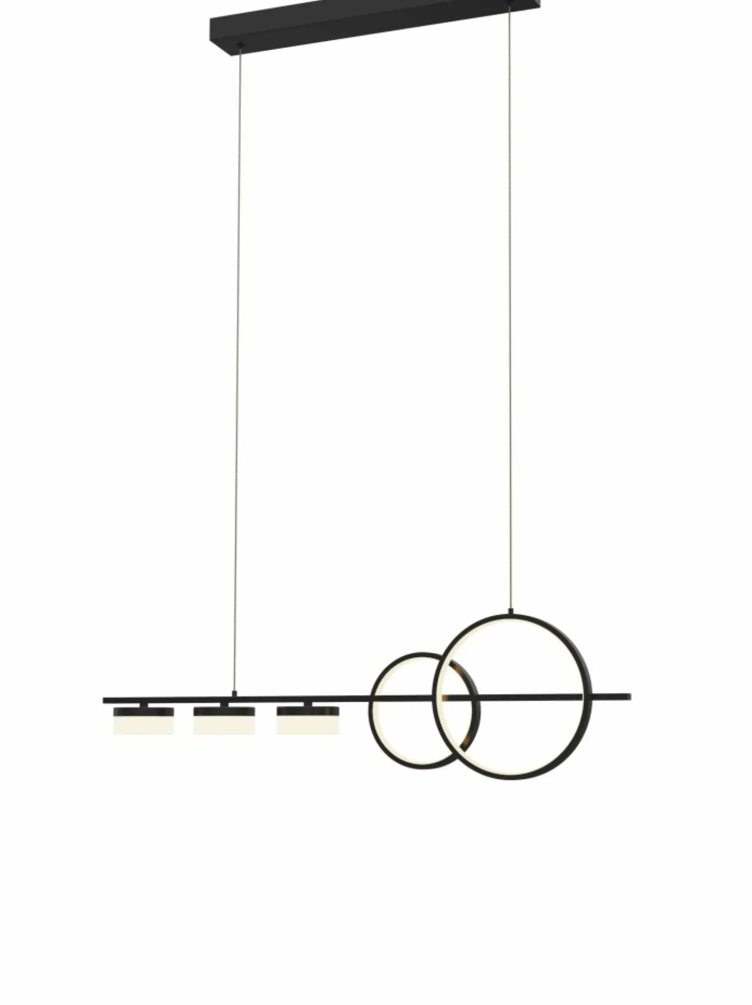 Outlet Sklep Kaja Nietuzinkowa lampa LED nad stół w salonie WF 7030-502 MESSINA | Kaja czarnymat