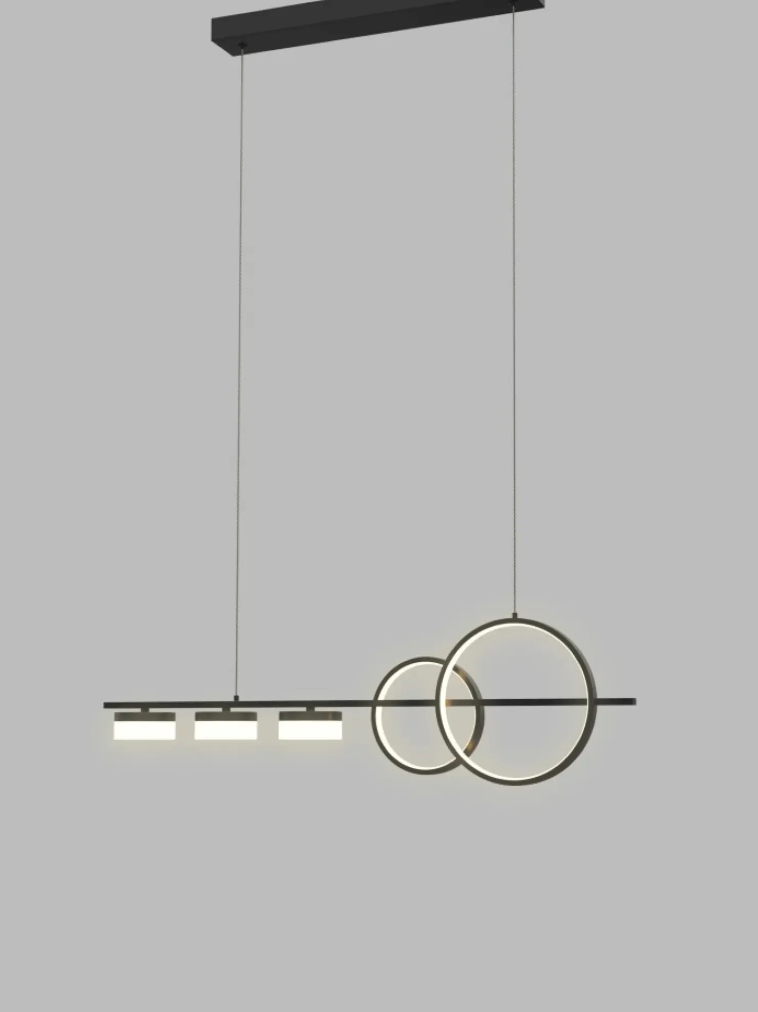 Outlet Sklep Kaja Nietuzinkowa lampa LED nad stół w salonie WF 7030-502 MESSINA | Kaja czarnymat