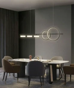 Outlet Sklep Kaja Nietuzinkowa lampa LED nad stół w salonie WF 7030-502 MESSINA | Kaja czarnymat