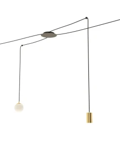 Best Sale Sklep Kaja Nietuzinkowa lampa wisząca pająk 1350/4 FUJI 4 GOLD | Kaja Oświetlenie