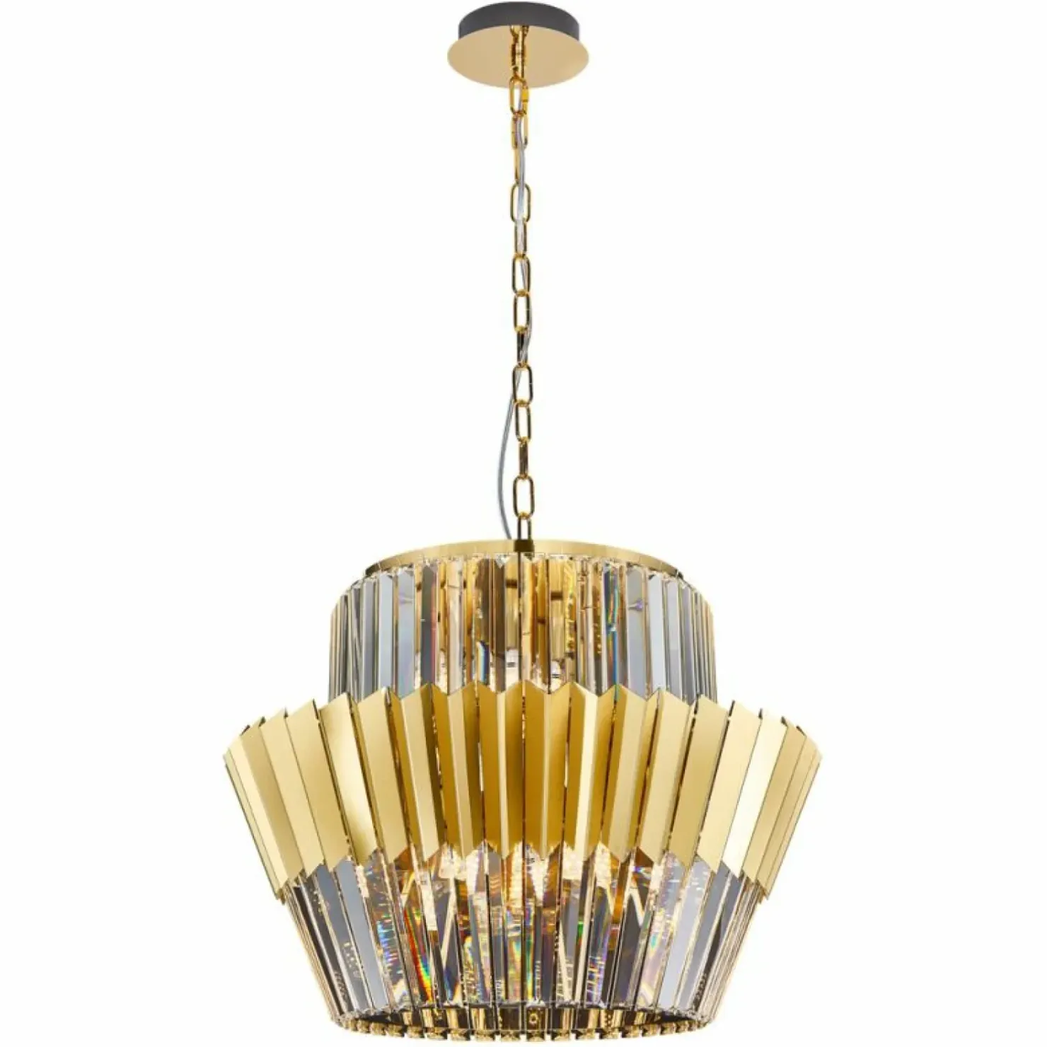 Clearance Sklep Kaja Nietuzinkowa, złota lampa wisząca w stylu glamour ML0415 DONNA | Kaja