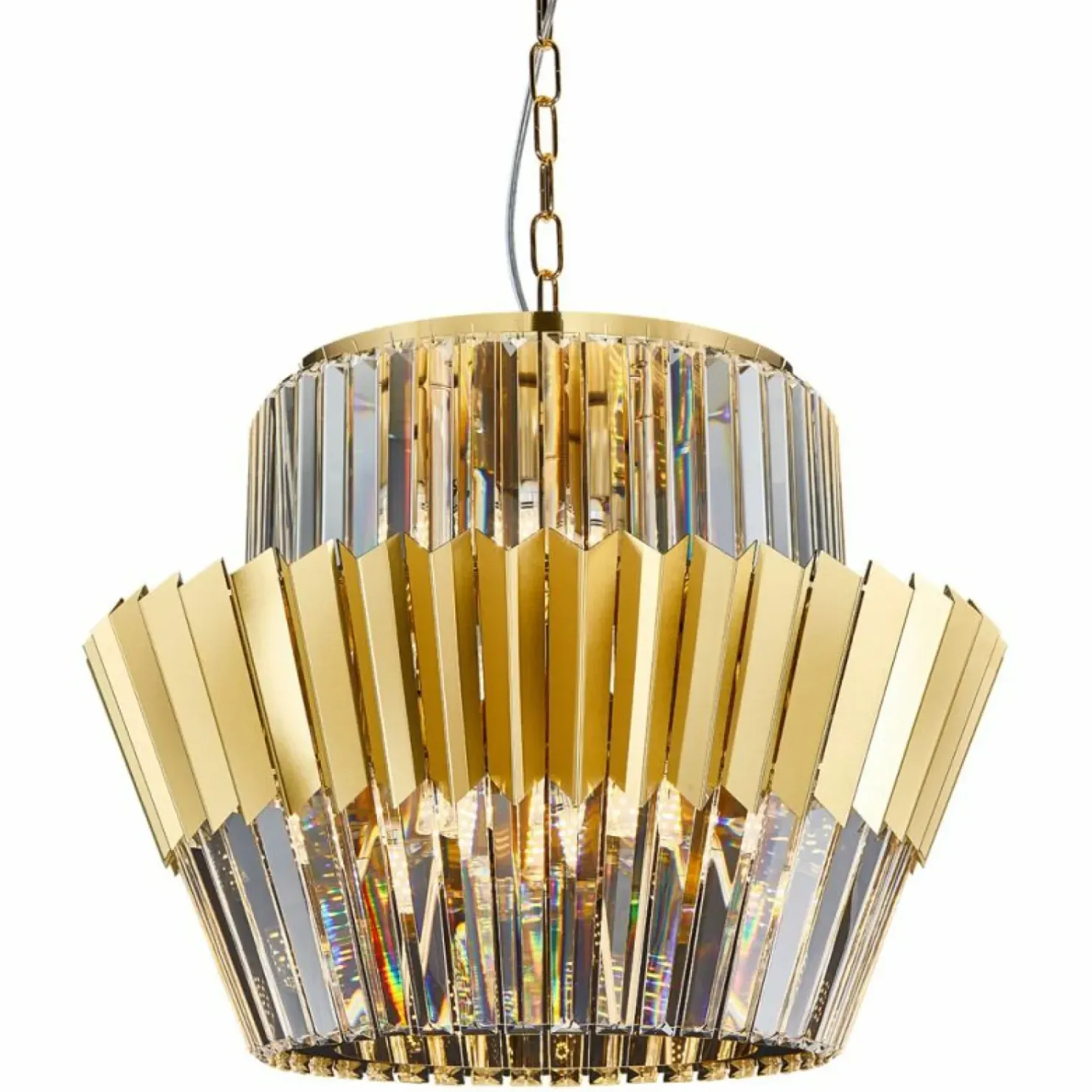 Clearance Sklep Kaja Nietuzinkowa, złota lampa wisząca w stylu glamour ML0415 DONNA | Kaja