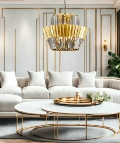 Clearance Sklep Kaja Nietuzinkowa, złota lampa wisząca w stylu glamour ML0415 DONNA | Kaja