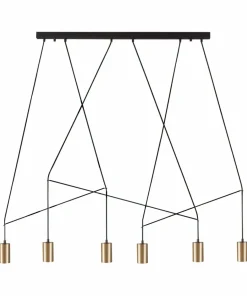 Best Sale Sklep Kaja Niezwykła lampa wisząca na listwie, 7955 | Kaja Oświetlenie mosiądz