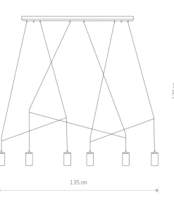 Best Sale Sklep Kaja Niezwykła lampa wisząca na listwie, 7955 | Kaja Oświetlenie mosiądz