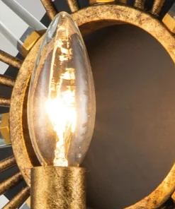 Niezwykły kinkiet do korytarza GN-SUN-KING-1-G z serii SUN KING*Sklep Kaja Store