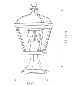 Niska lampa ogrodowa, cokołowa BAYVIEW-3M-BK z serii BAYVIEW*Sklep Kaja Clearance