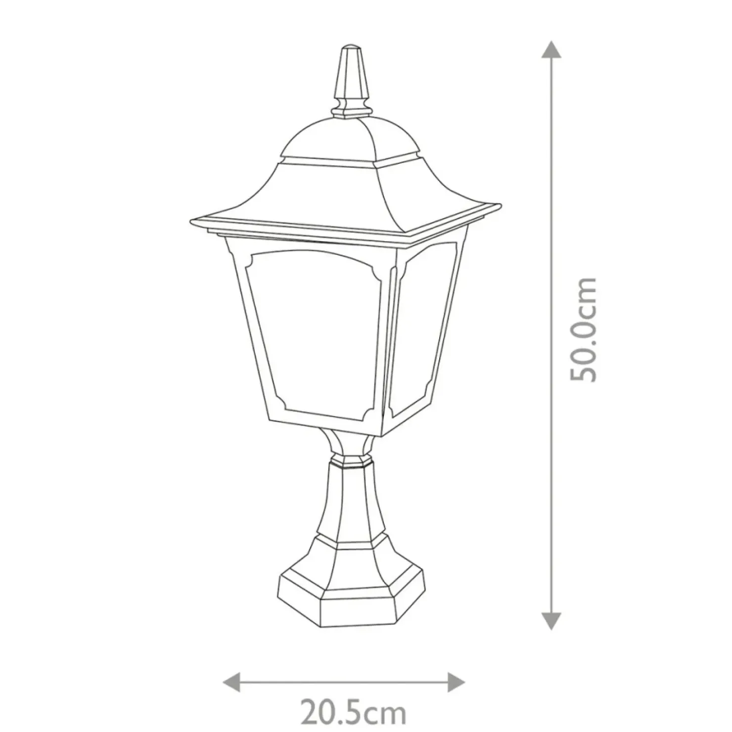 Niska lampa ogrodowa, wysokość 50 cm CP4-BLACK z serii CHAPEL*Sklep Kaja Fashion