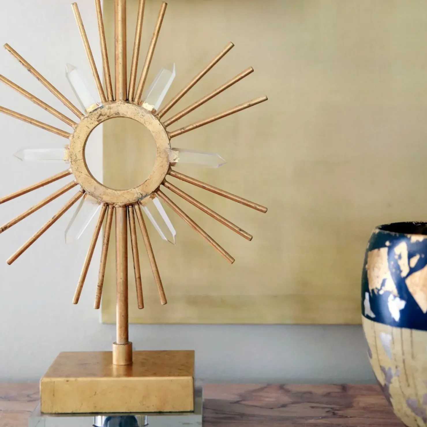 Nocna lampka stołowa z abażurem GN-SUN-KING-TL z serii SUN KING*Sklep Kaja Cheap