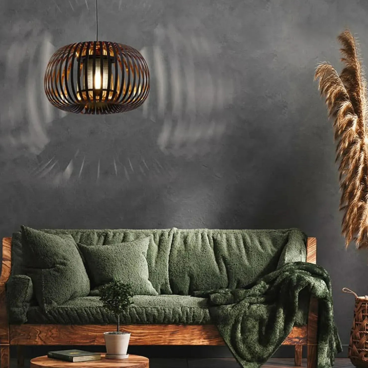 Store Sklep Kaja Nowoczesna czarna lampa wisząca 51cm TK 6295 ROYAS | Kaja Oświetlenie czarny
