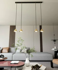 Store Sklep Kaja Nowoczesna, czarno złota lampa wisząca 1329/4 ELIT | Kaja Oświetlenie