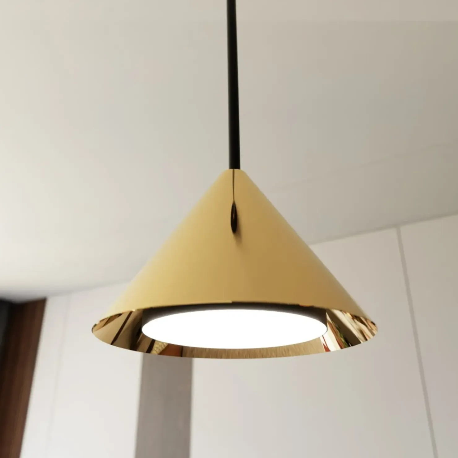 Store Sklep Kaja Nowoczesna, czarno złota lampa wisząca 1329/4 ELIT | Kaja Oświetlenie