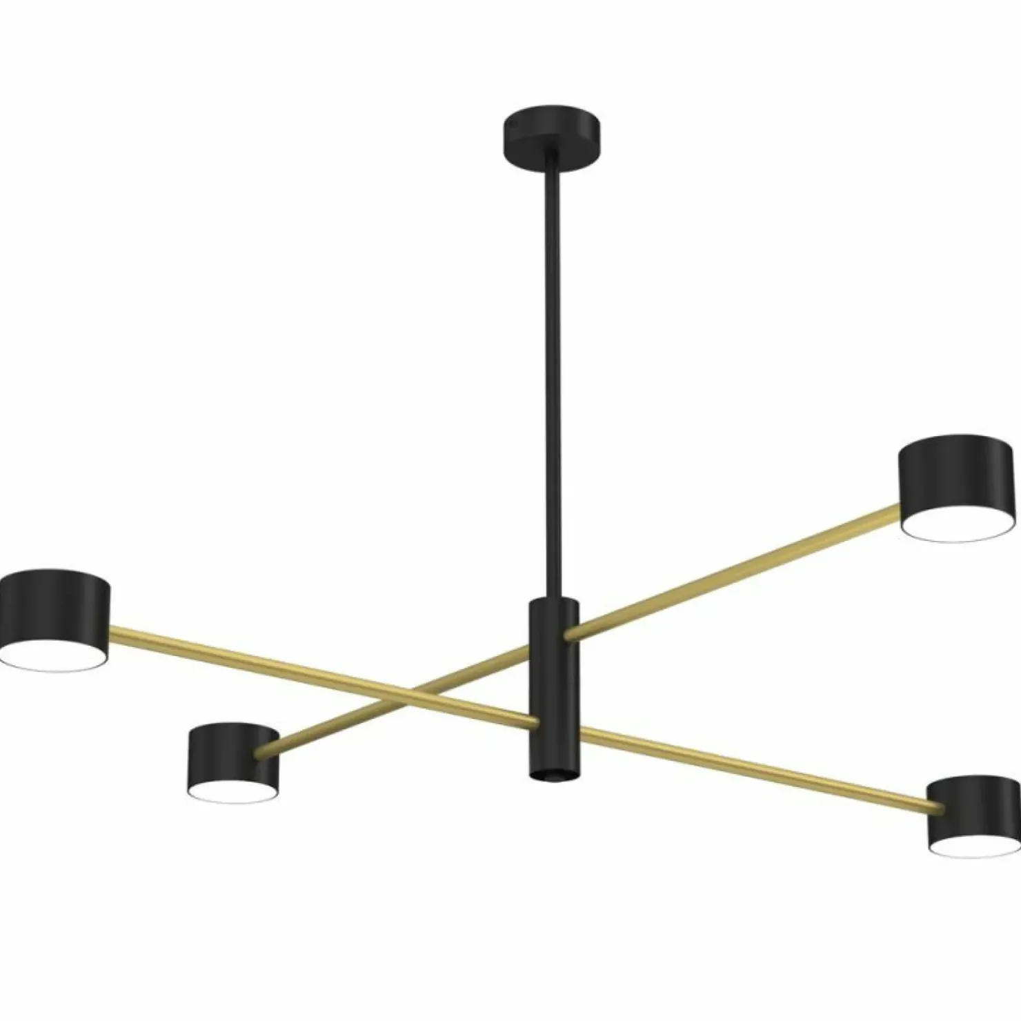 Store Sklep Kaja Nowoczesna, czarno-złota lampa wisząca MLP8419 CROSS | Kaja