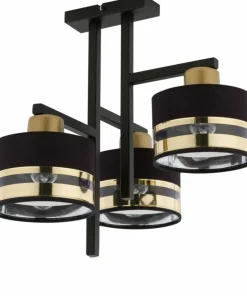 Sale Sklep Kaja Nowoczesna, czarno-złota lampa sufitowa z abażurami SIG 32147 - PRO