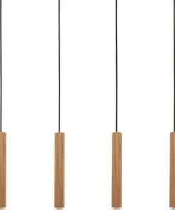 Discount Sklep Kaja Nowoczesna, drewniana listwa z wiszącymi tubami 8620403 z serii MADERA