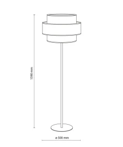 Nowoczesna, kolorowa lampa stojąca do salonu TK 6451 TRIO JUTA | Kaja*Sklep Kaja Clearance