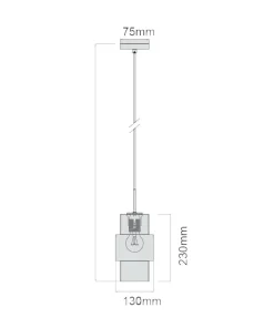 Clearance Sklep Kaja Nowoczesna lampa nad blat kuchenny LP-866/1P L SM/GD z serii MIELE