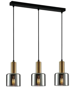 Best Sale Sklep Kaja Nowoczesna lampa nad stół PND-65342-3-BRO+SG SANTIA | Kaja Oświetlenie