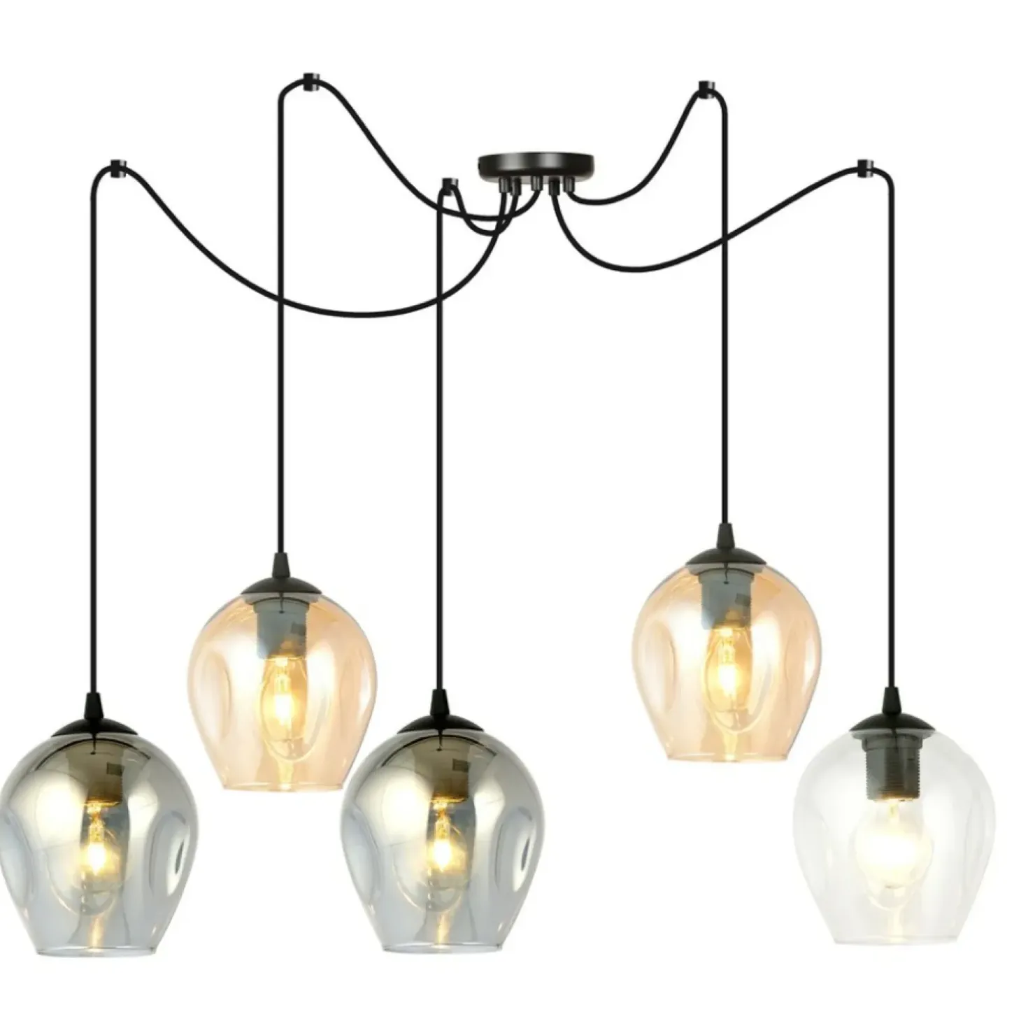 Best Sale Sklep Kaja Nowoczesna lampa pająk z kolorowymi kloszami 759/5 LEVEL | Kaja