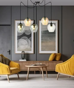 Best Sale Sklep Kaja Nowoczesna lampa pająk z kolorowymi kloszami 759/5 LEVEL | Kaja