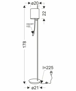 Nowoczesna lampa podłogowa, dwa światła 51-25395 ZETA | Kaja*Sklep Kaja Shop