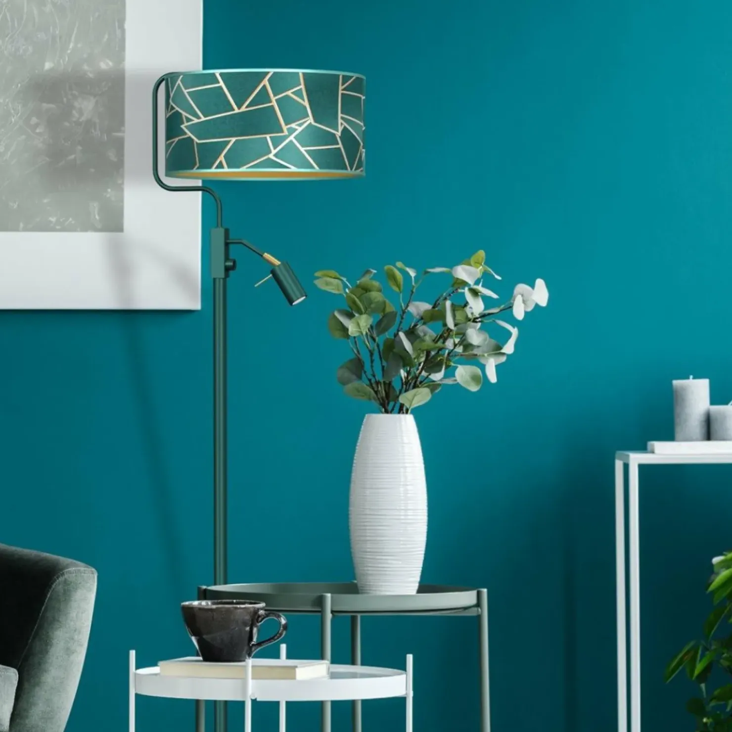 Nowoczesna lampa podłogowa z doświetleniem MLP7582 z serii ZIGGY | Kaja Oświetle*Sklep Kaja Outlet