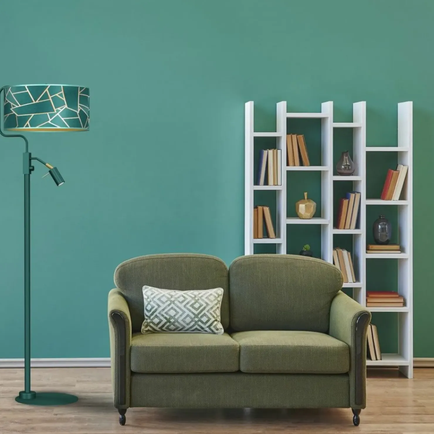 Nowoczesna lampa podłogowa z doświetleniem MLP7582 z serii ZIGGY | Kaja Oświetle*Sklep Kaja Outlet