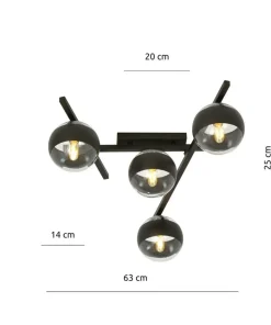 Nowoczesna lampa sufitowa do korytarza 1105/4 SMART | Kaja Oświetlenie*Sklep Kaja Store