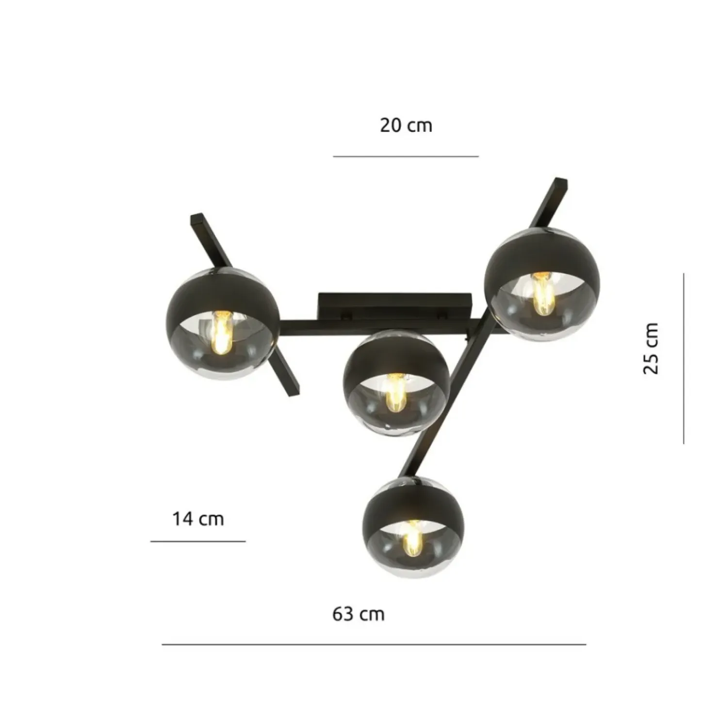 Nowoczesna lampa sufitowa do korytarza 1105/4 SMART | Kaja Oświetlenie*Sklep Kaja Store