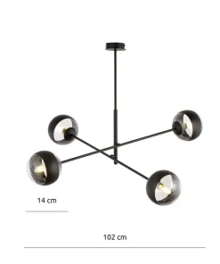 Best Sale Sklep Kaja Nowoczesna lampa sufitowa z kloszami 1168/4 LINEAR | Kaja Oświetlenie