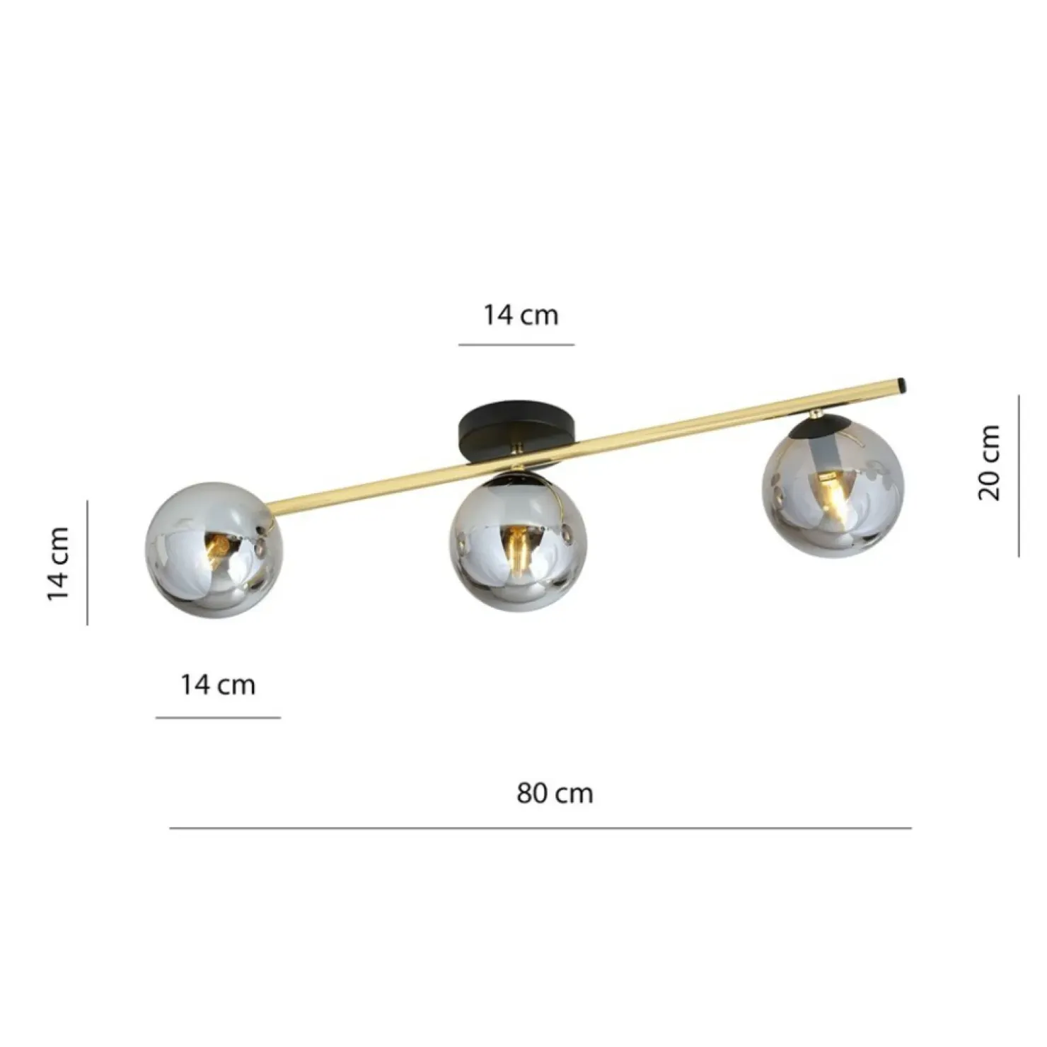 Sale Sklep Kaja Nowoczesna lampa sufitowa do korytarza 1246/3 z serii SPLENDI | Kaja