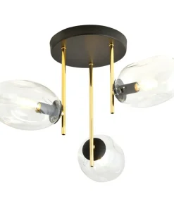 Outlet Sklep Kaja Nowoczesna lampa sufitowa ze zotymi elementami 1273/3 z serii ARGO