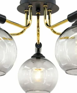 Store Sklep Kaja Nowoczesna lampa sufitowa do salonu 2207/5 BL TR | Kaja Oświetlenie