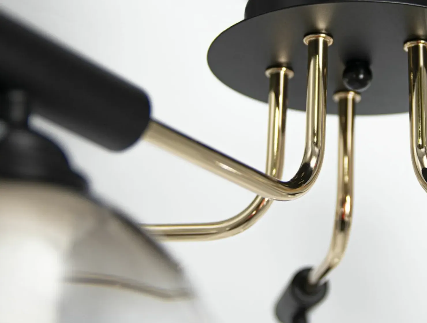 Store Sklep Kaja Nowoczesna lampa sufitowa do salonu 2207/5 BL TR | Kaja Oświetlenie