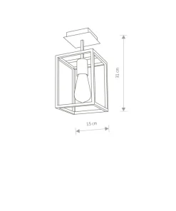 Store Sklep Kaja Nowoczesna lampa sufitowa z m kloszem 9045 | Kaja Oświetlenie czarny