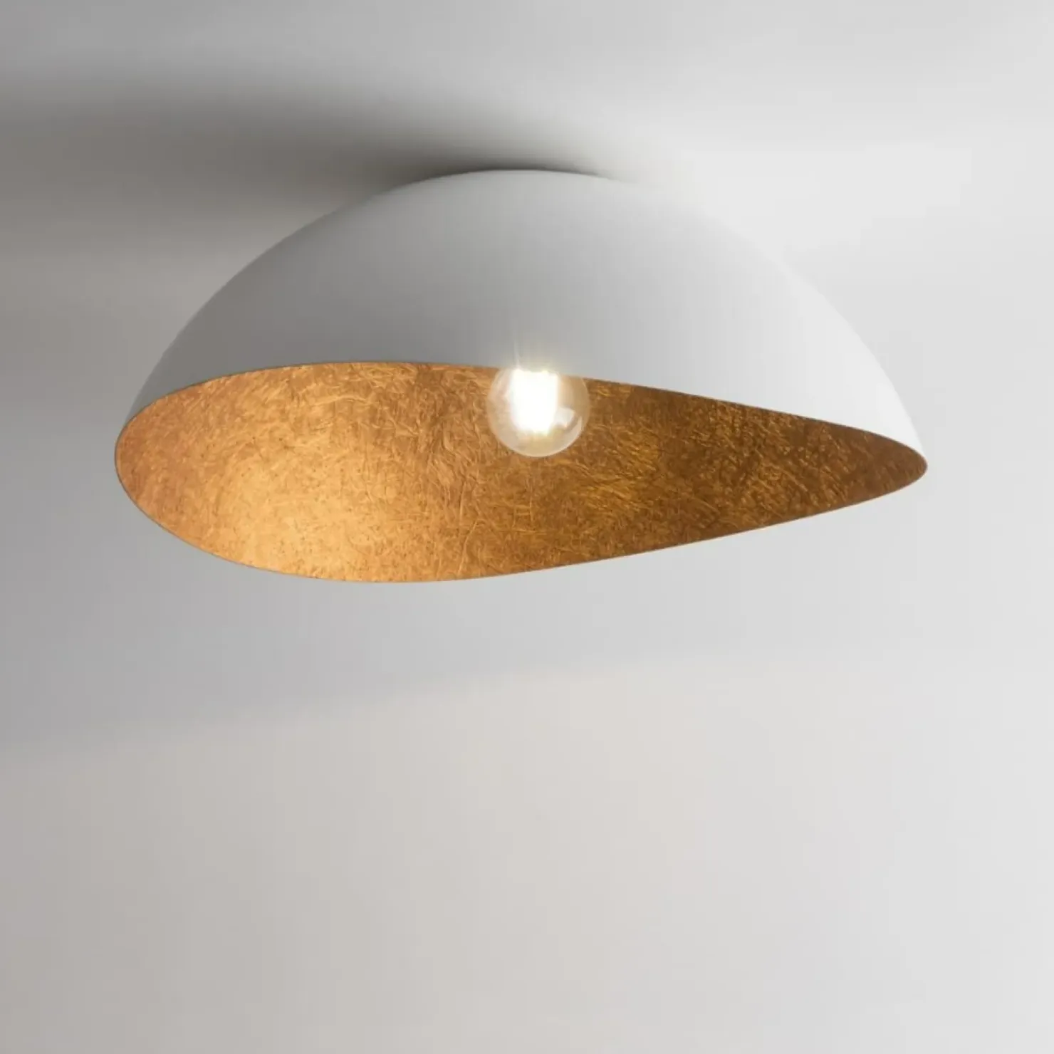 Nowoczesna lampa sufitowa, biało-miedziana SIG 40618 z serii SOLARIS*Sklep Kaja Cheap