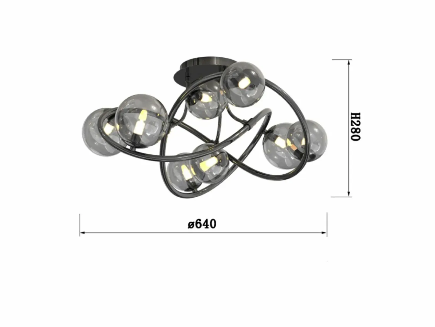 Best Sklep Kaja Nowoczesna lampa sufitowa do salonu WF 9014-805 NANCY | Kaja