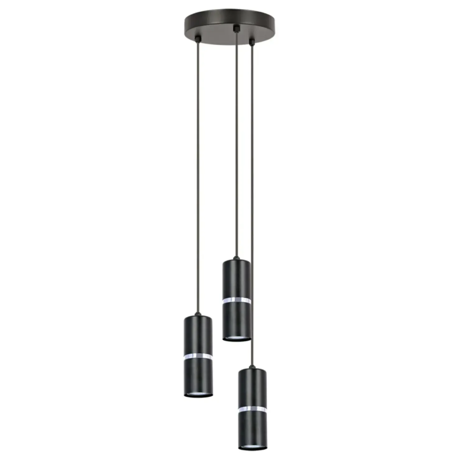 Shop Sklep Kaja Nowoczesna lampa wisząca, czarno-srebrne tuby K-5247 z serii VESTA