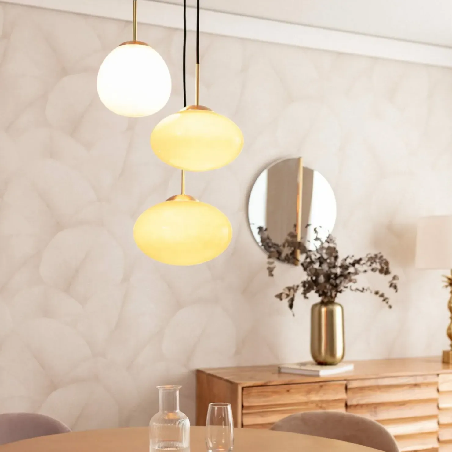 Cheap Sklep Kaja Nowoczesna lampa wisząca, efektowne klosze ABR-3SKCR SFERO | Kaja czerwony