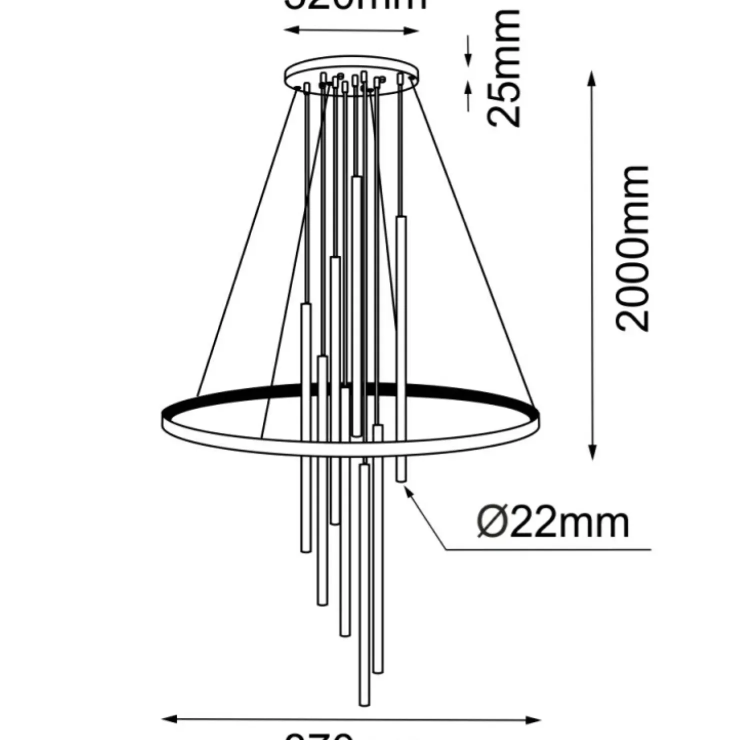 Sale Sklep Kaja Nowoczesna lampa wisząca, koło LED z tubami ANT 8978 LUNA | Kaja
