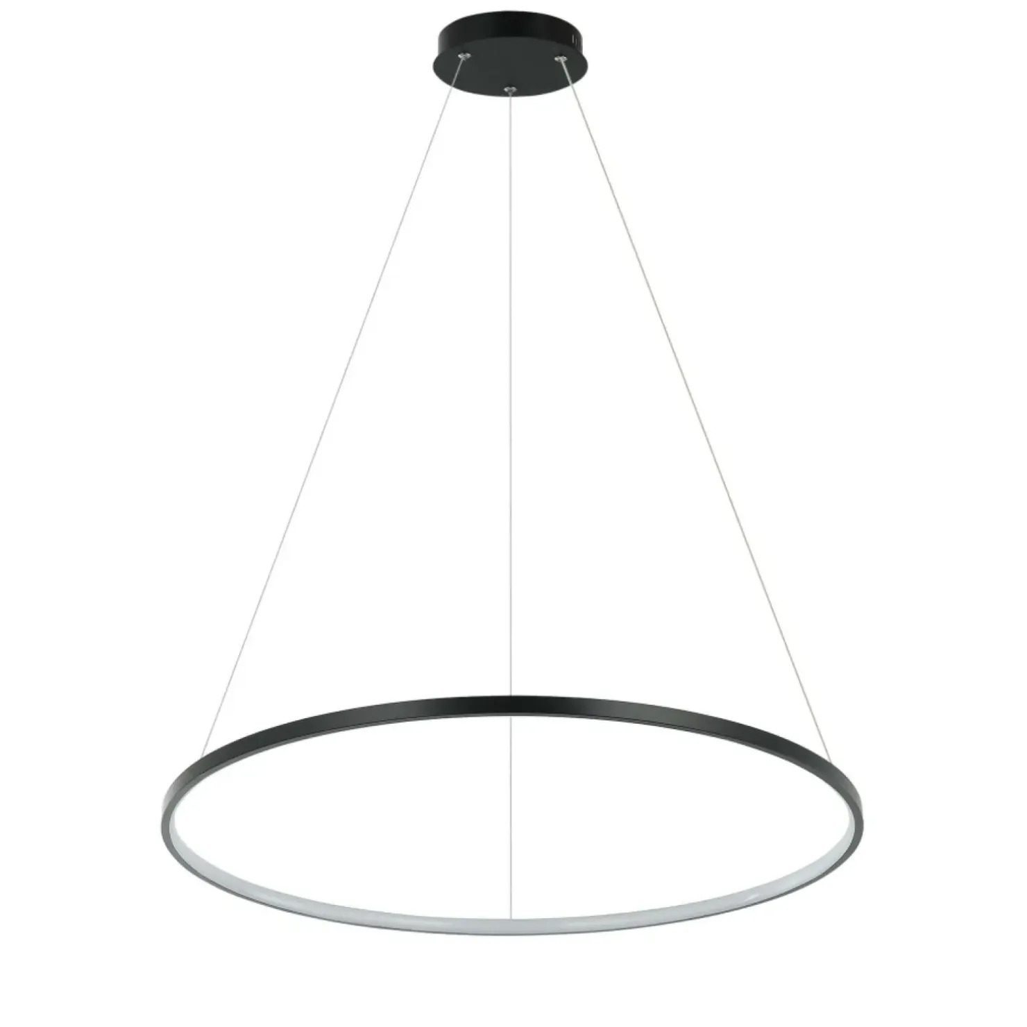 Online Sklep Kaja Nowoczesna lampa wisząca koło ⌀66cm LP-909/1P M BK CCT RING | Kaja
