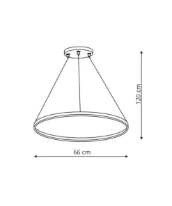 Online Sklep Kaja Nowoczesna lampa wisząca koło ⌀66cm LP-909/1P M BK CCT RING | Kaja