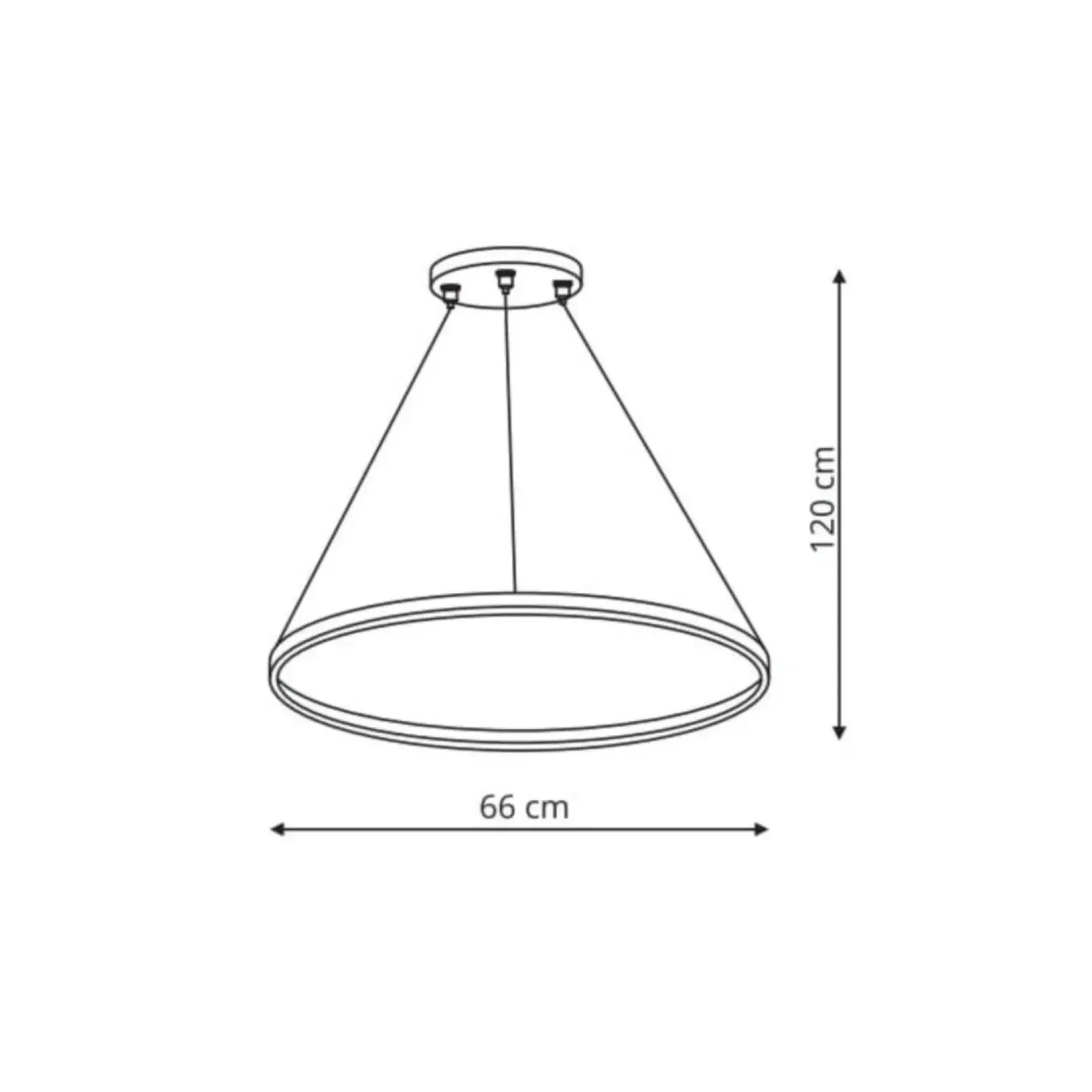 Online Sklep Kaja Nowoczesna lampa wisząca koło ⌀66cm LP-909/1P M BK CCT RING | Kaja