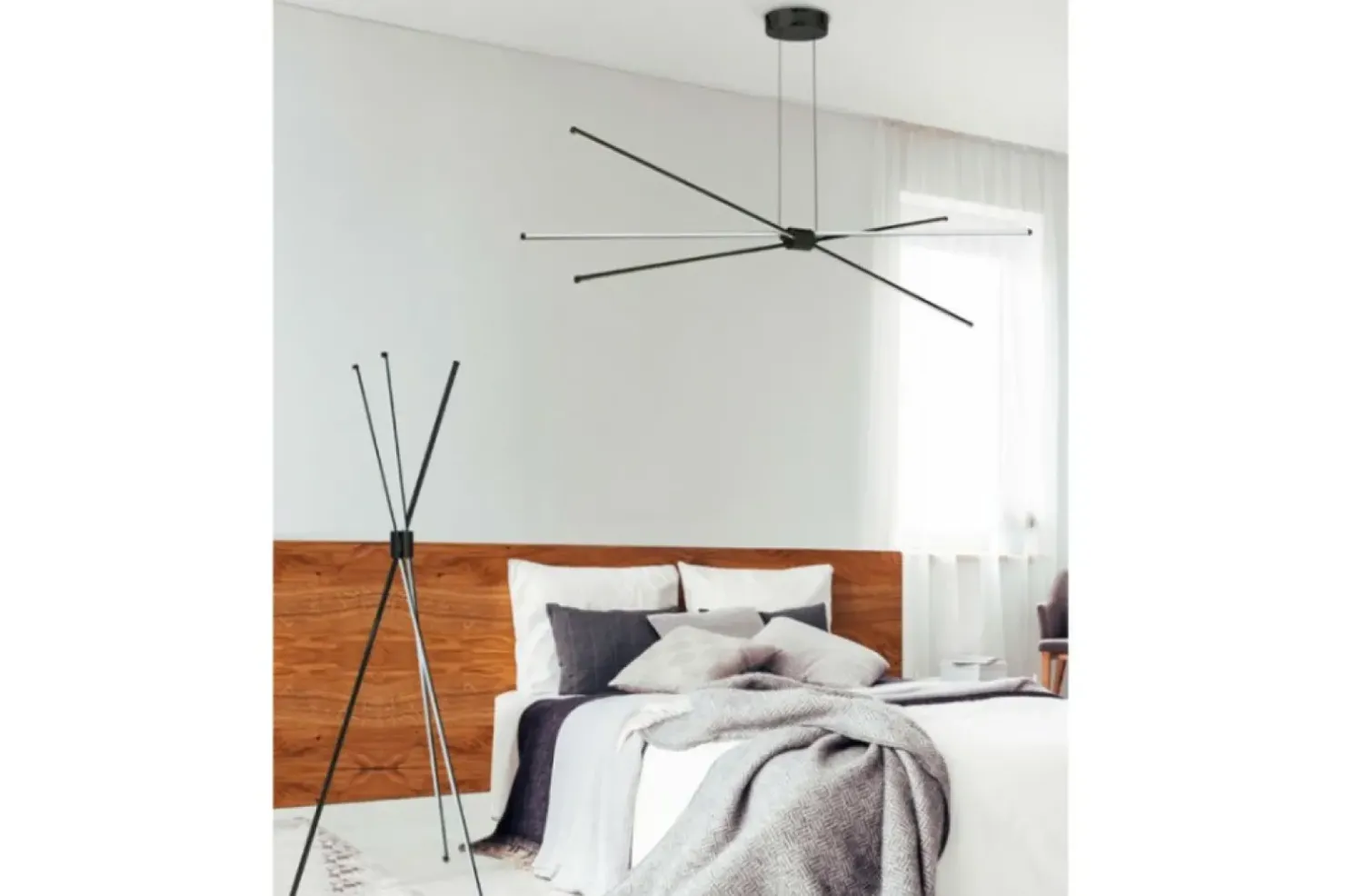 Sale Sklep Kaja Nowoczesna lampa wisząca LED do sypialni AZ3135 JAX | Kaja Oświetlenie czarny