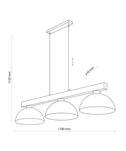 Store Sklep Kaja Nowoczesna lampa wisząca nad stół w salonie TK 4710 z serii OSLO
