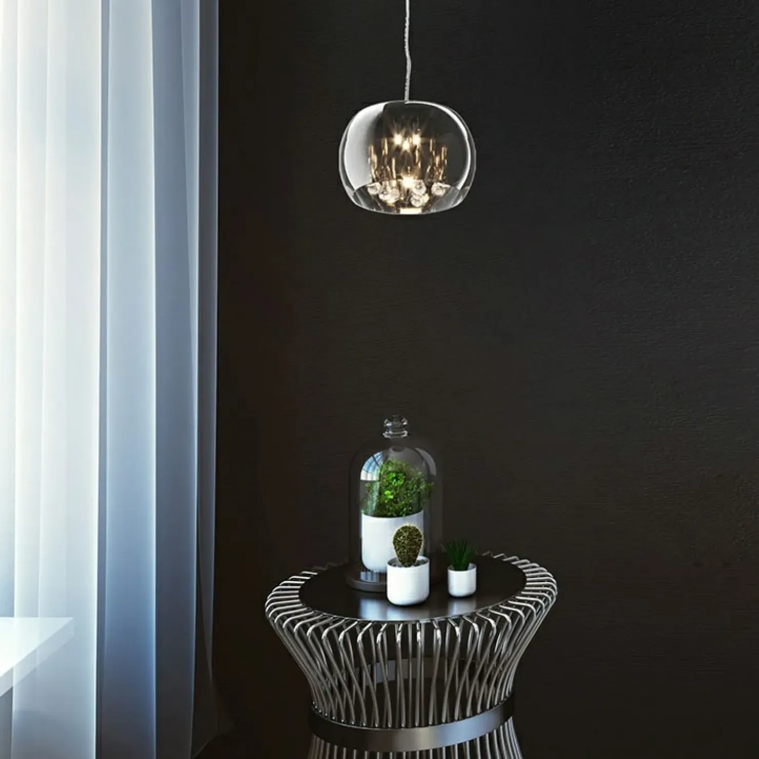 Hot Sklep Kaja Nowoczesna lampa wisząca P0076-03E-F4FZ CRYSTAL| Kaja Oświetlenie