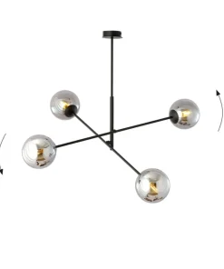 Sale Sklep Kaja Nowoczesna lampa wisząca z grafitowymi kloszami 1167/4 LINEAR | Kaja