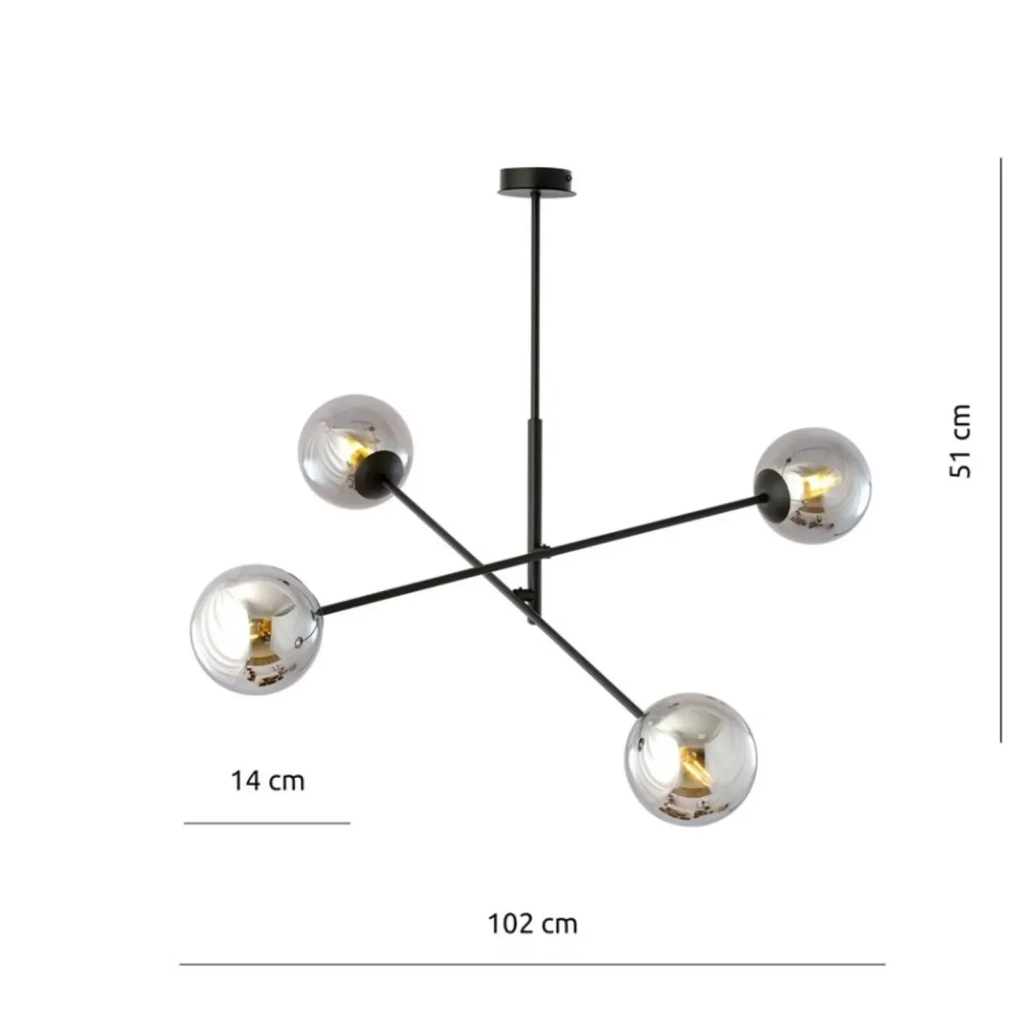 Sale Sklep Kaja Nowoczesna lampa wisząca z grafitowymi kloszami 1167/4 LINEAR | Kaja